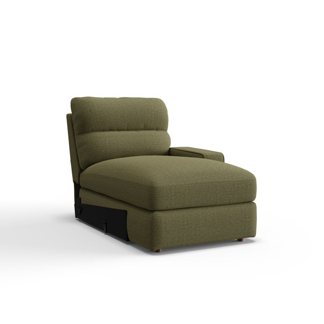 Maddox Power Left-Arm Sitting Reclining Chaise w/ Headrest and Lumbar