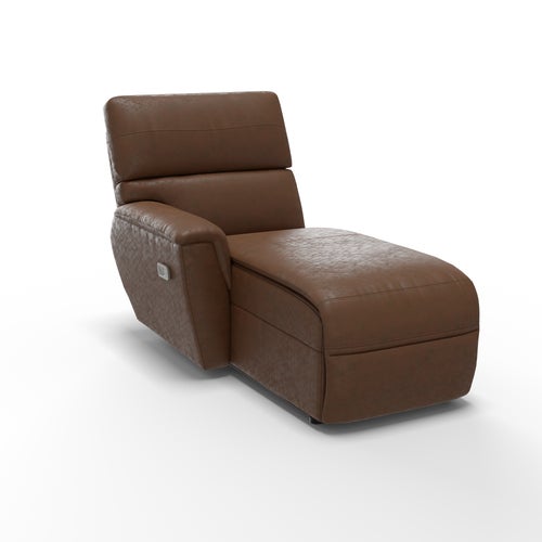 Ava Power Right-Arm Sitting Reclining Chaise w/ Headrest
