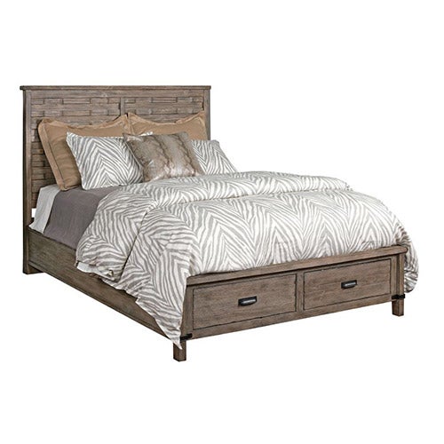Foundry King Panel Bed with Storage Footboard