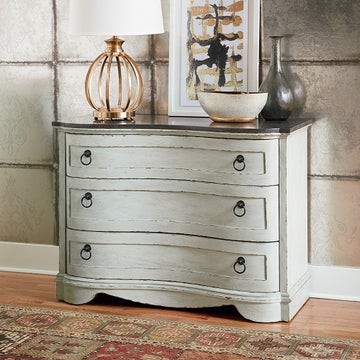 Hidden Treasures Curved Accent Cabinet 