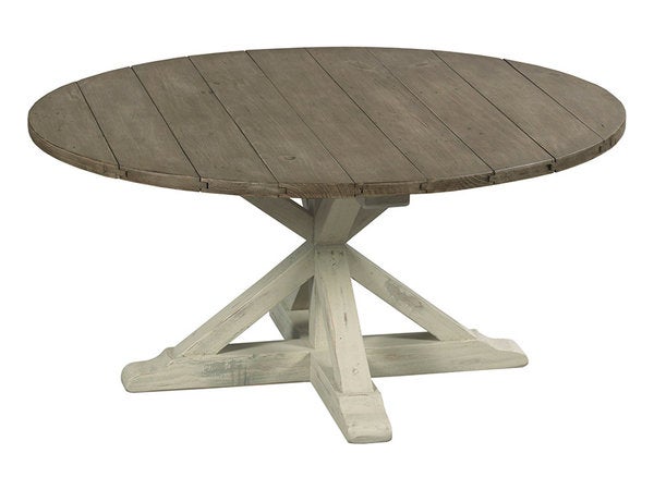 Reclamation Place Trestle Round Cocktail Table