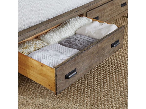 Foundry King Panel Bed with Storage Footboard