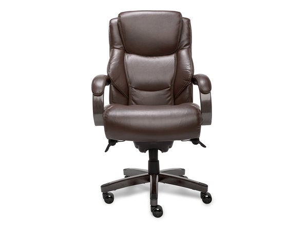 Delano Big & Tall Executive Office Chair, Chestnut Brown with Distressed Wood