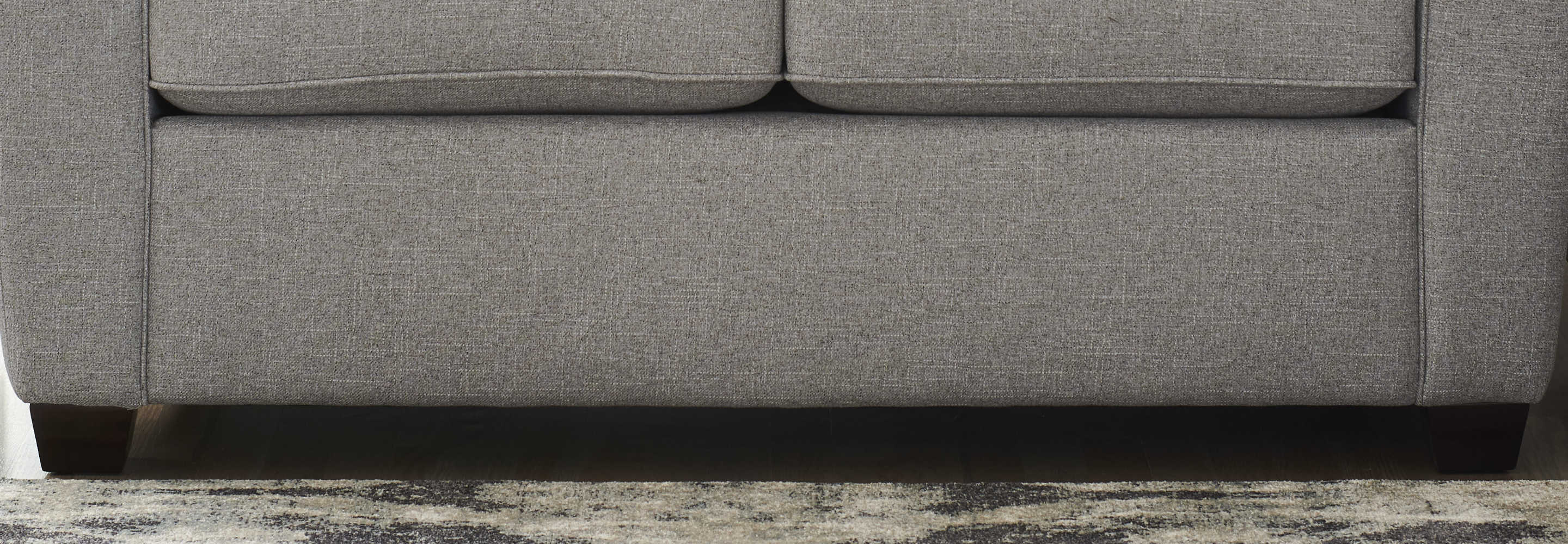 Closeup of front of loveseat