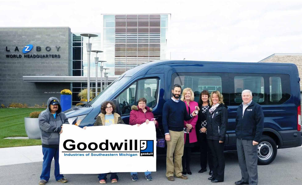 La-Z-Boy donating van to Goodwill
