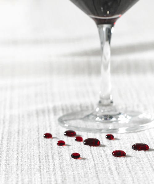 iClean™ fabric repelling drops of wine