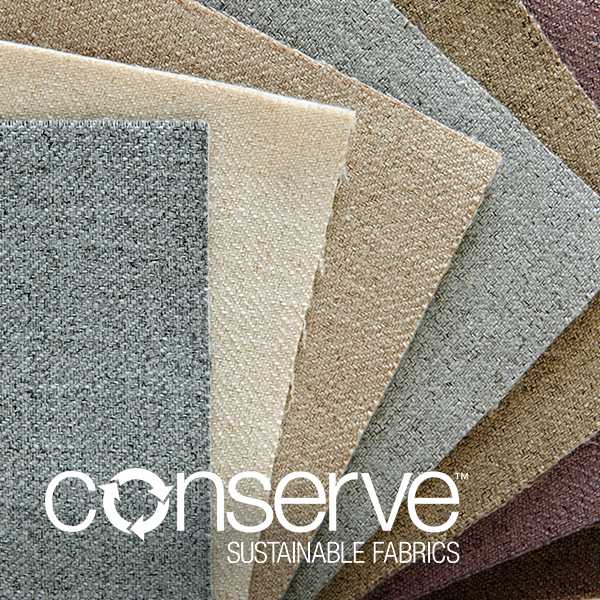 Overlapping swatches of conserve Sustainable Fabrics