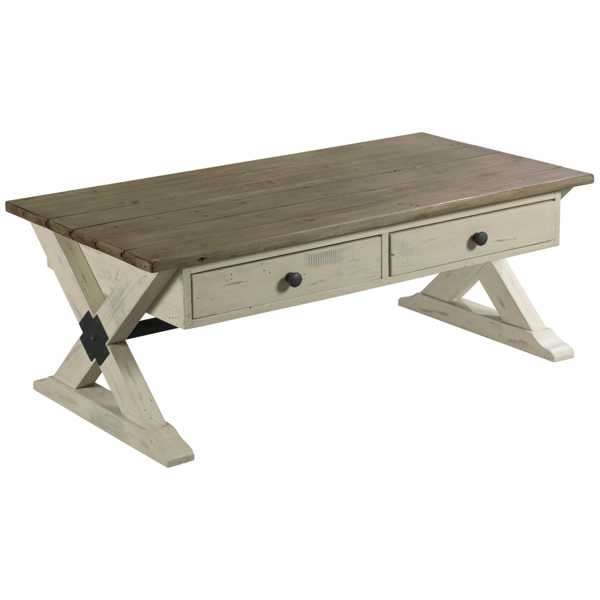 Reclamation Place Trestle Rectangular Cocktail Table