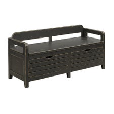 Mill House Engold Bed End Bench - Anvil Finish