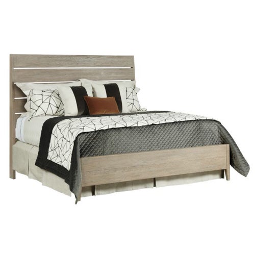 Symmetry Queen Incline Oak with Medium Footboard Bed - Quick View Image