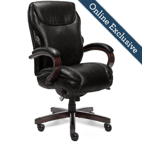 Hyland Executive Office Chair Black, Leather Chair Office Black