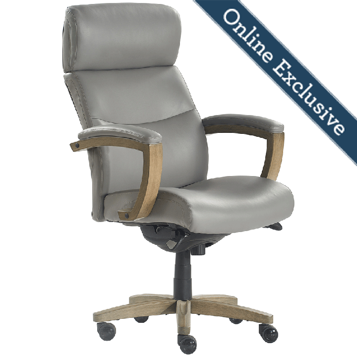 Greyson Executive Office Chair, Grey | La-Z-Boy