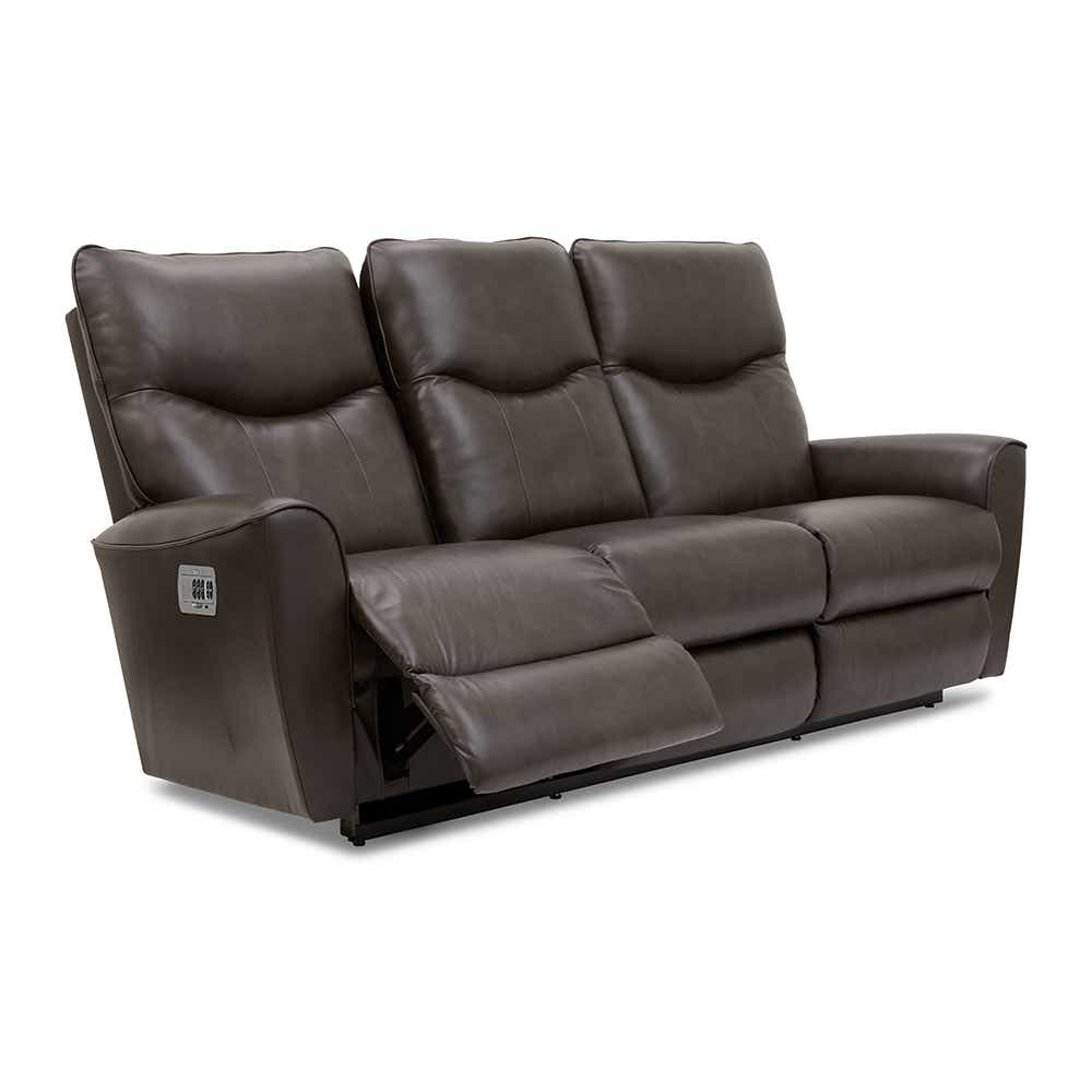 Belmont Power Wall Reclining Sofa w/ Headrest & Storage Drawer