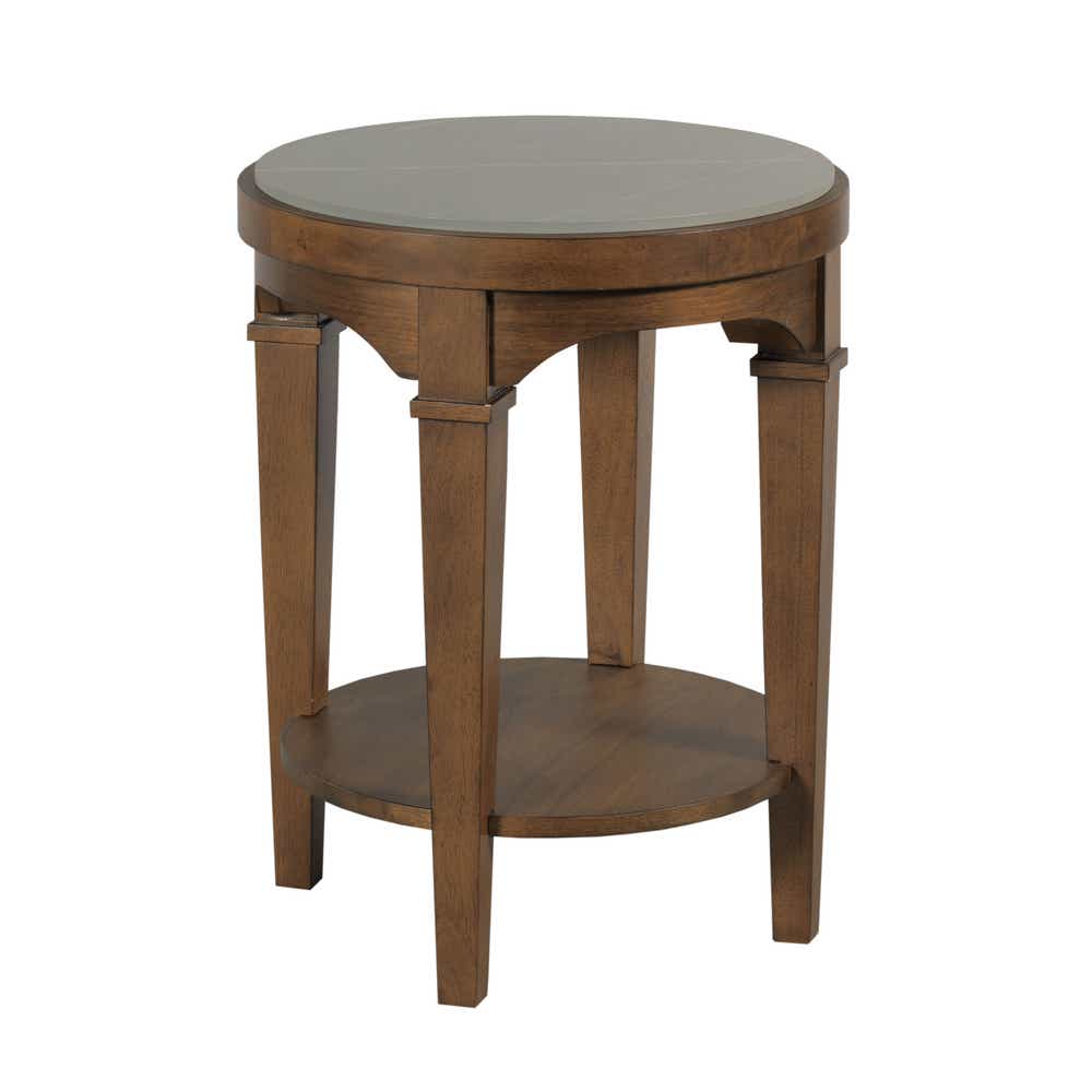 Giselle Round Chairside Table Sable
