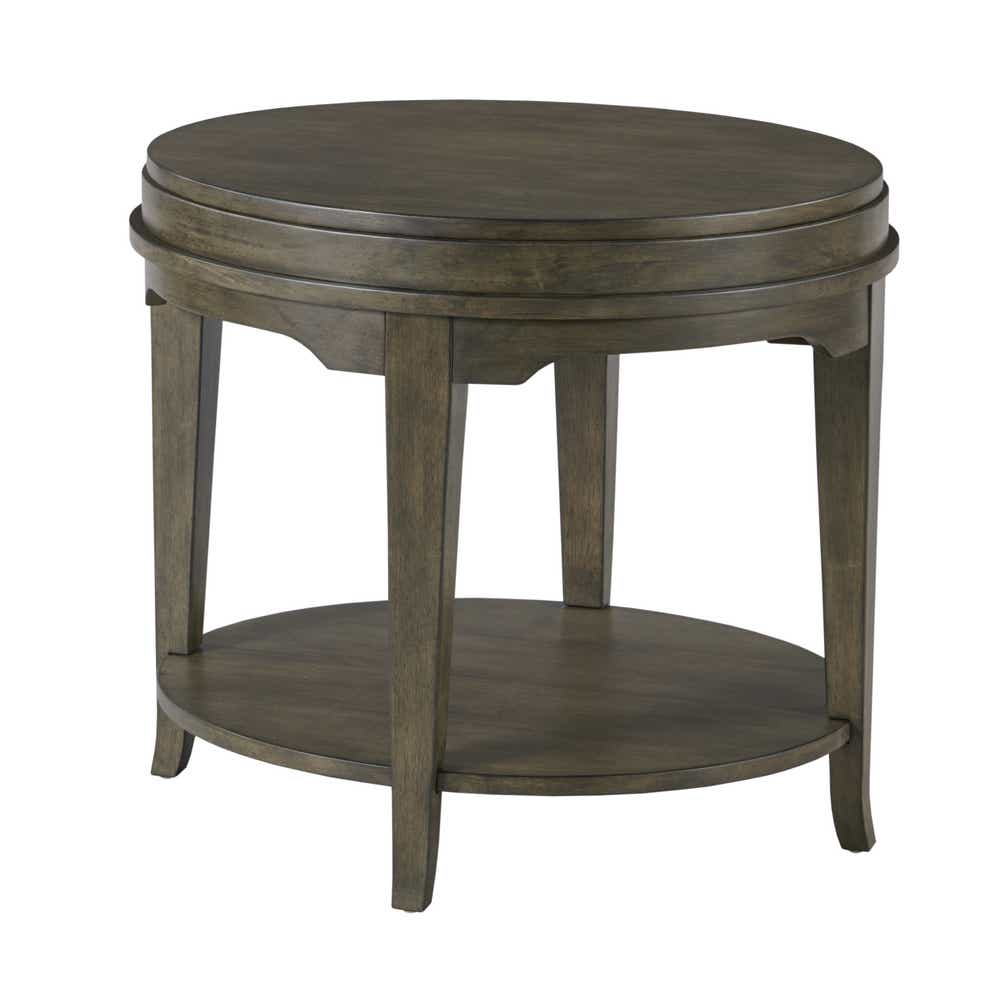 Nicolette Oval End Table Charcoal