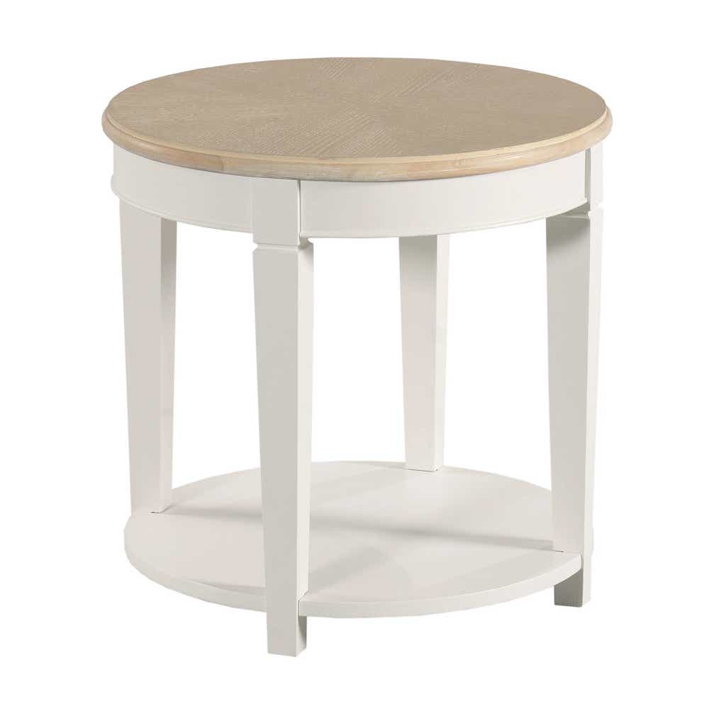 Liza Round End Table Pure White