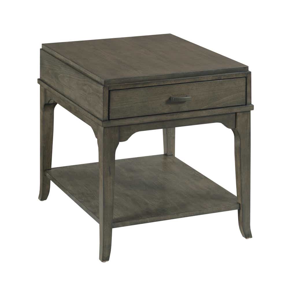 Nicolette Rectangular Drawer End Table Charcoal