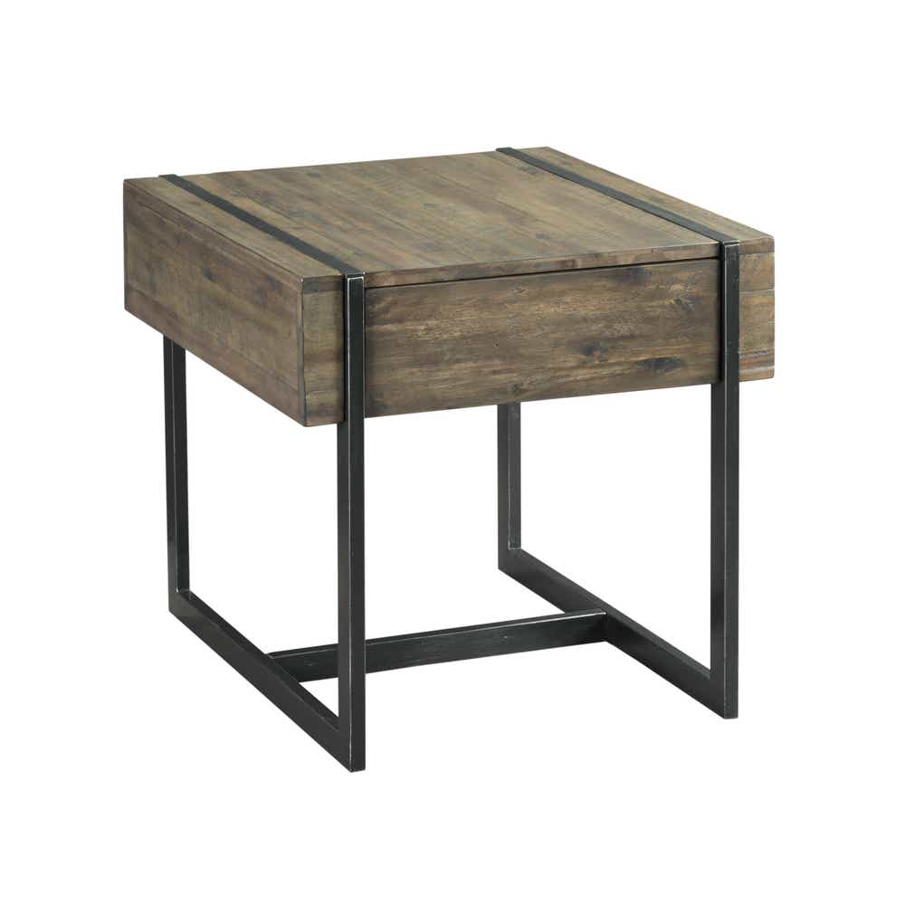Modern Timber Drawer End Table
