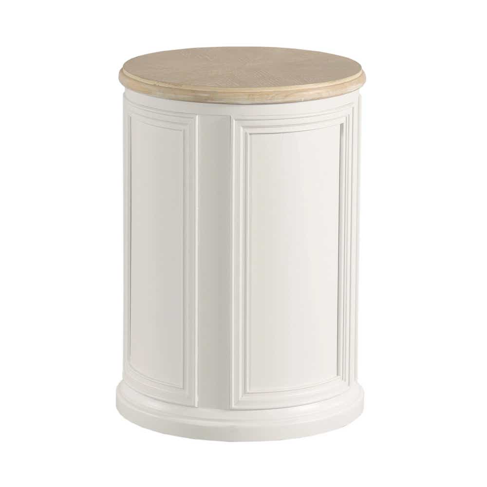 Liza Round Accent Table Pure White