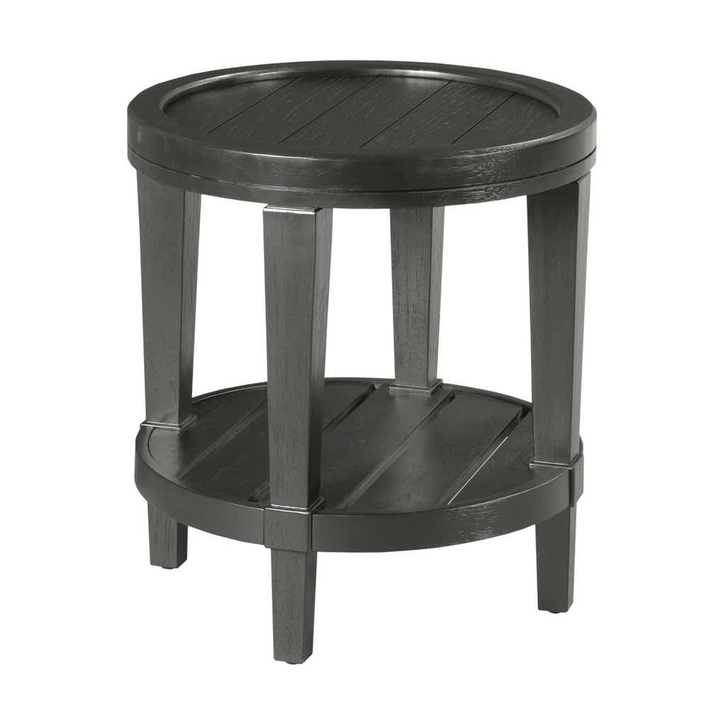 Oliver Round End Table Ebony