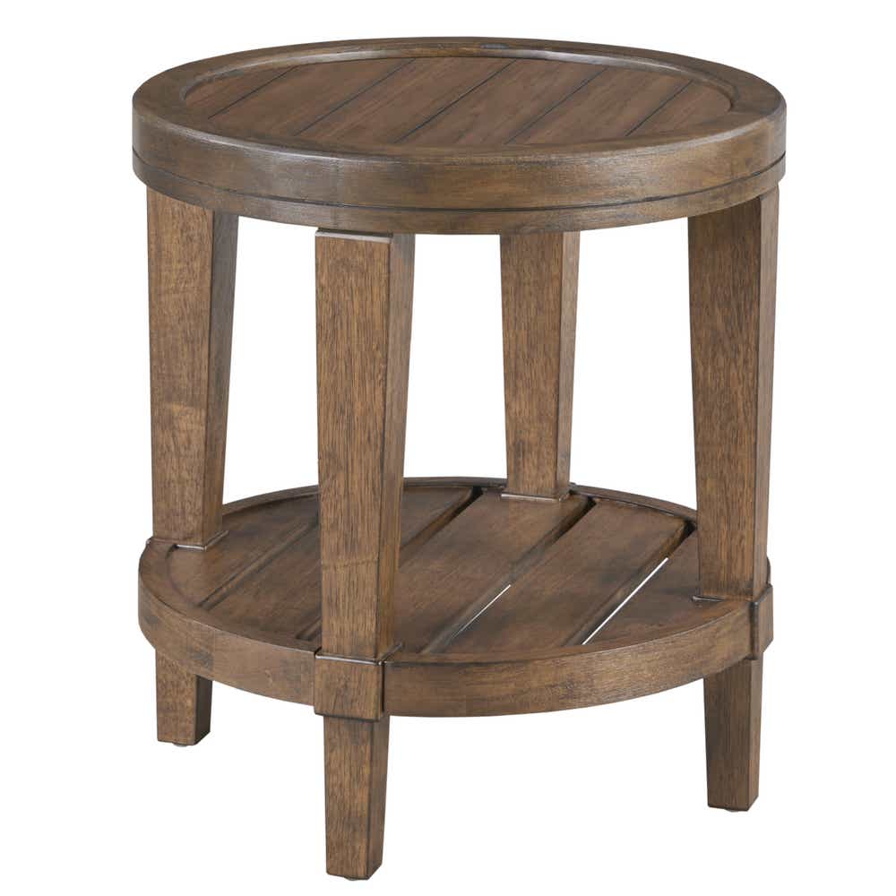 Oliver Round End Table Sepia