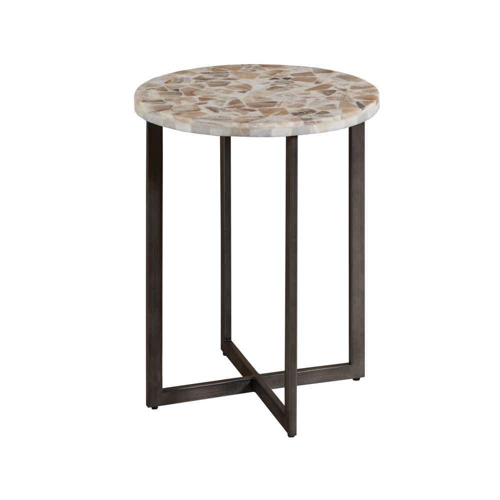 Hidden Treasures Rainbow Onyx Accent Table