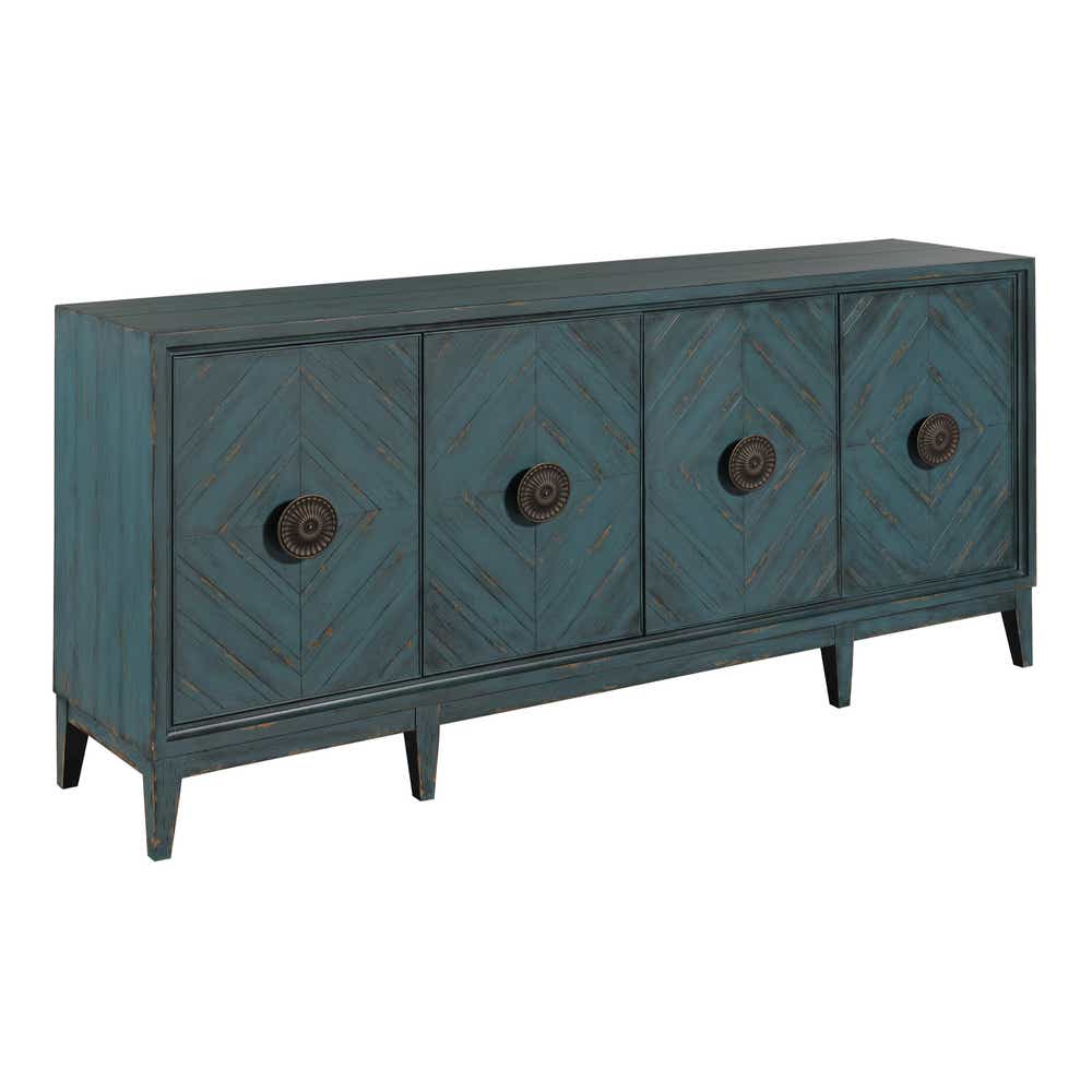 Hidden Treasures Lapis Four Door Console