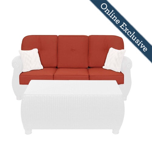 Breckenridge Outdoor Sofa Replacement Cushion Set Brick Red La