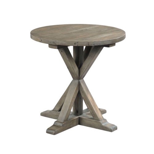 Reclamation Place Trestle Round End Table - Quick View Image