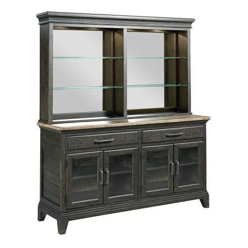 Plank Road Rockland Hutch and Buffet Charcoal Finish - Quick View Image