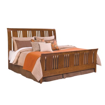 Cherry Park Sleigh King Bed - Complete