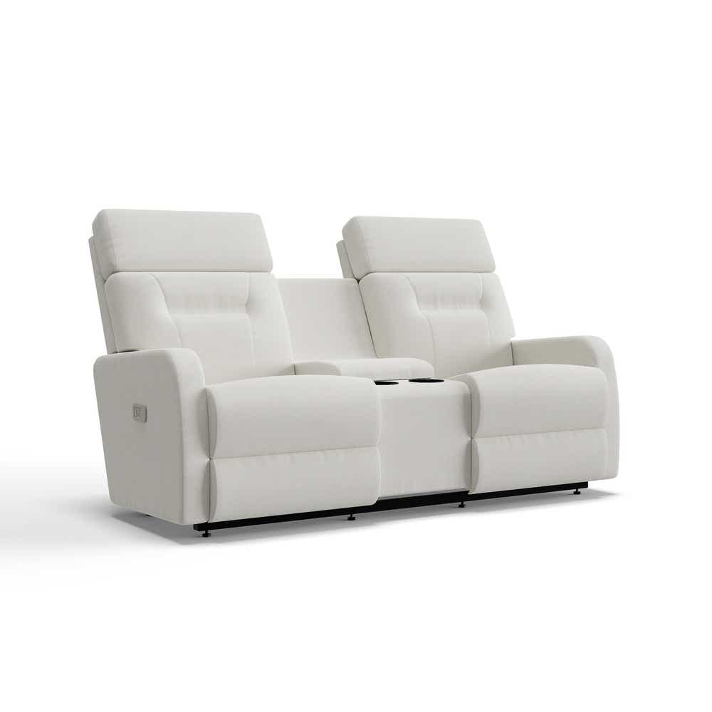 Lennon Power Wall Reclining Loveseat w/ Console Headrest & Lumbar 