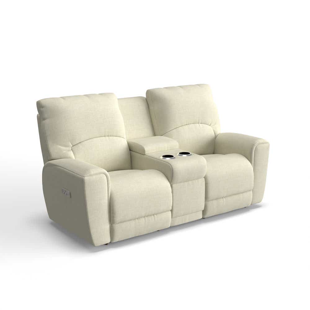 Cassian Power Reclining Loveseat w/ Headrest, Lumbar & Console