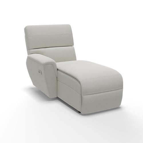 Ava Power Right-Arm Sitting Reclining Chaise w/ Headrest and Lumbar