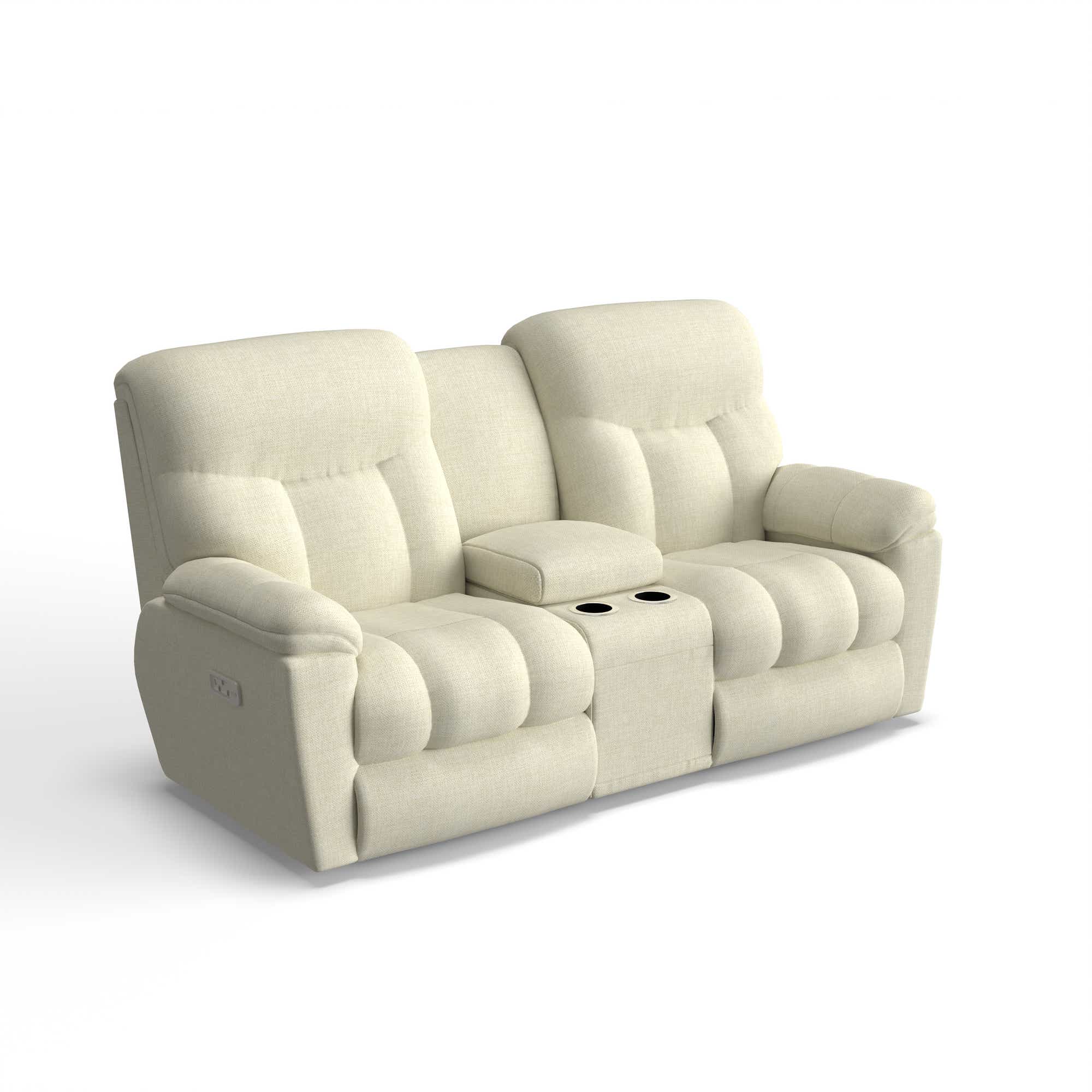 Morrison Power Reclining Loveseat w/ Headrest, Lumbar & Console LaZBoy