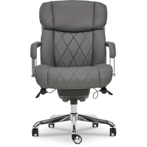 Sutherland Quilted Leather Office Chair, Moon Rock Grey | La-Z-Boy