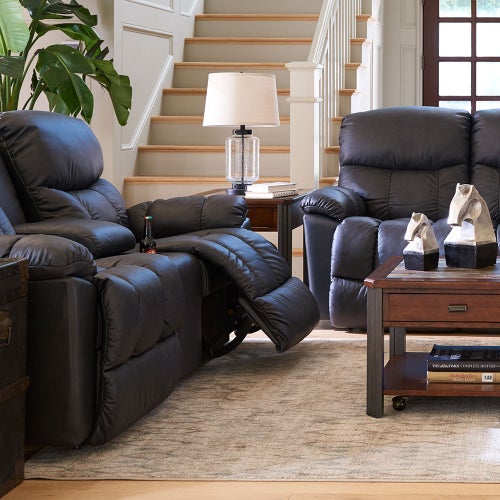 Morrison Reclining Loveseat W Console, Lazy Boy Leather Sofas Loveseat Recliners With Console