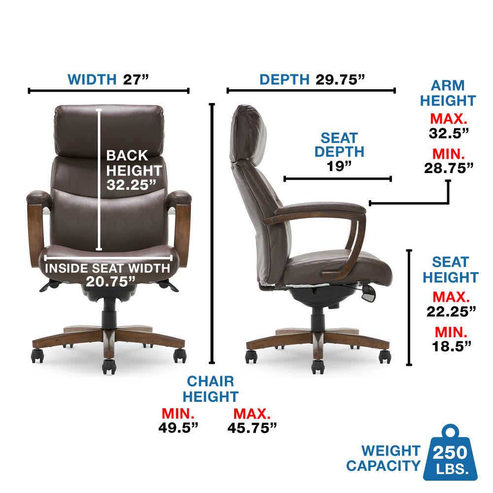 Greyson Executive Office Chair, Brown | La-Z-Boy