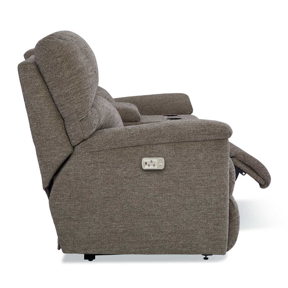 Brooks Power Reclining Loveseat w/ Headrest & Console LaZBoy