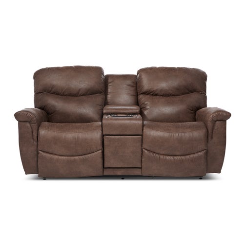 James Power Reclining Loveseat w/ Headrest, Lumbar & Console | La-Z-Boy