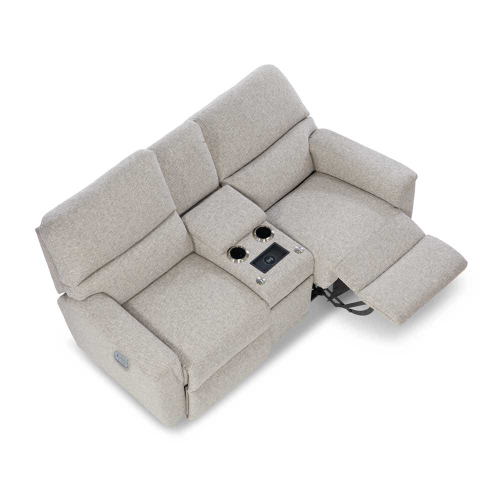 Ava Power Reclining Sofa w/ Console Headrest & Lumbar | La-Z-Boy