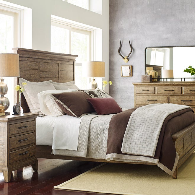Plank Road Queen Jessup Stain Panel Bed
