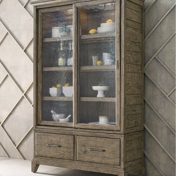 Plank Road Darby Display Cabinet with Deck and Base