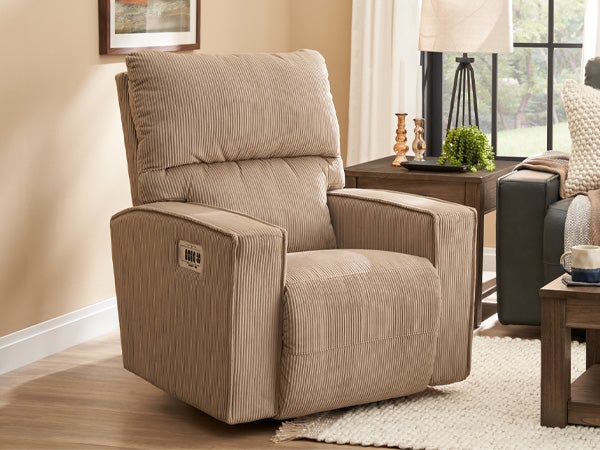 Maddox Power Rocking Recliner w/ Headrest & Lumbar