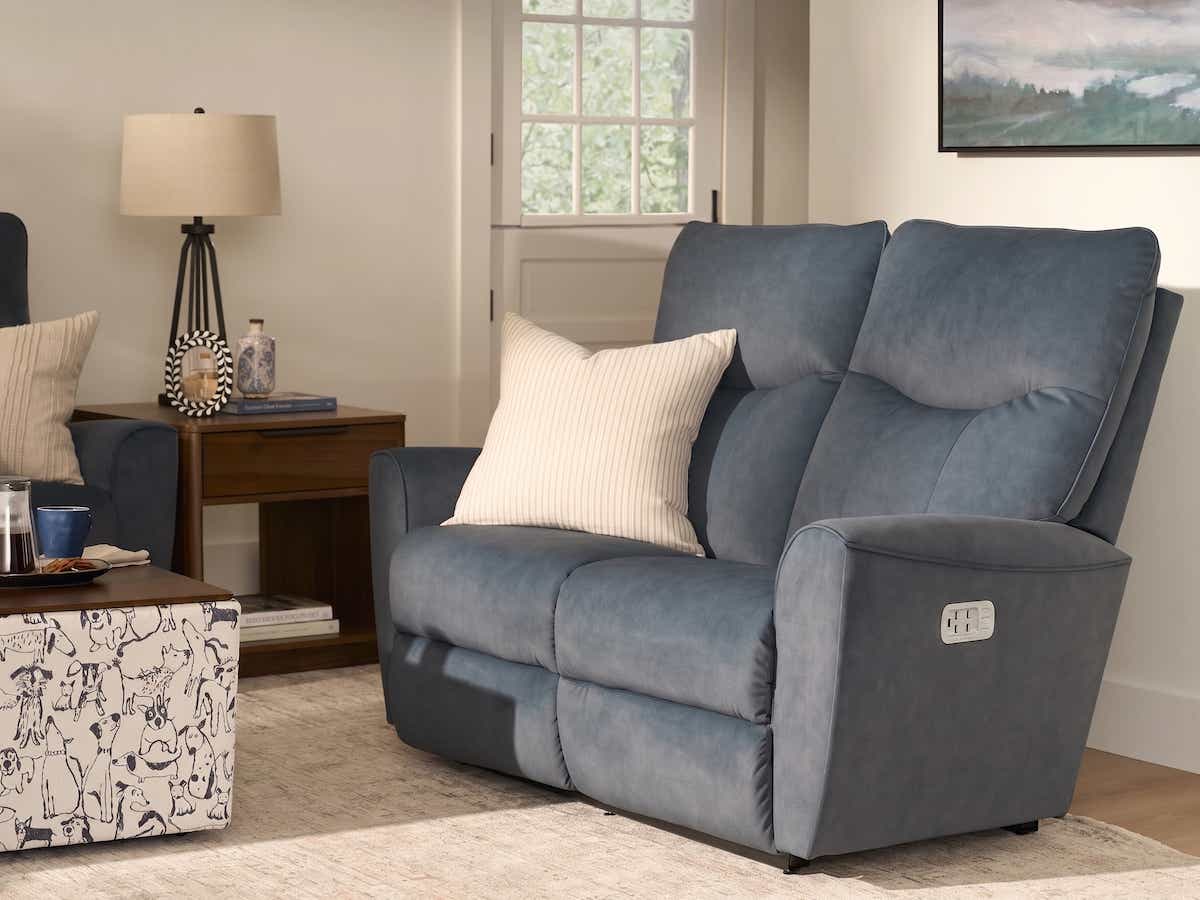 Belmont Power Wall Reclining Loveseat w/ Headrest & Lumbar