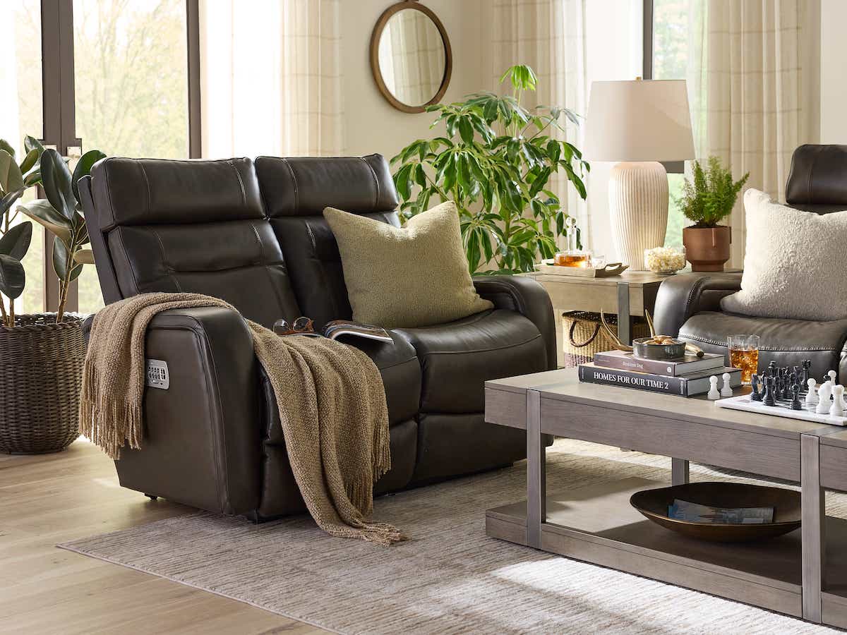 Baron Power Wall Reclining Loveseat w/ Headrest & Lumbar
