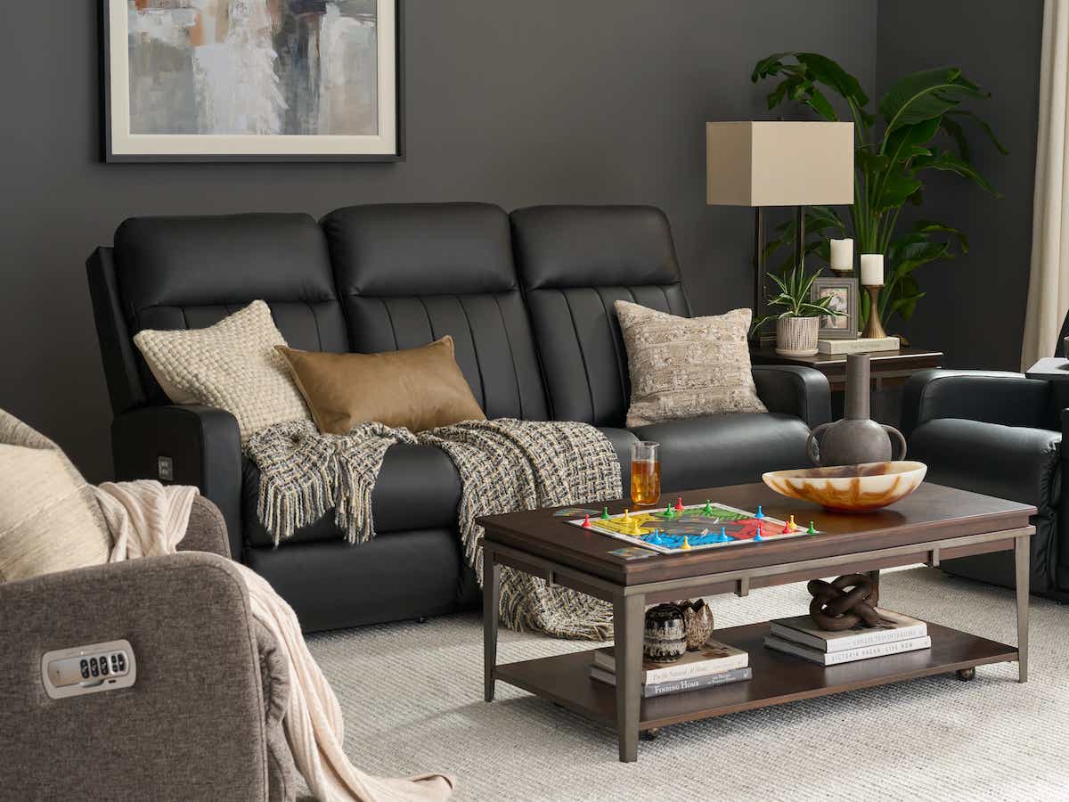 Finley Power Wall Reclining Sofa w/ Headrest & Lumbar