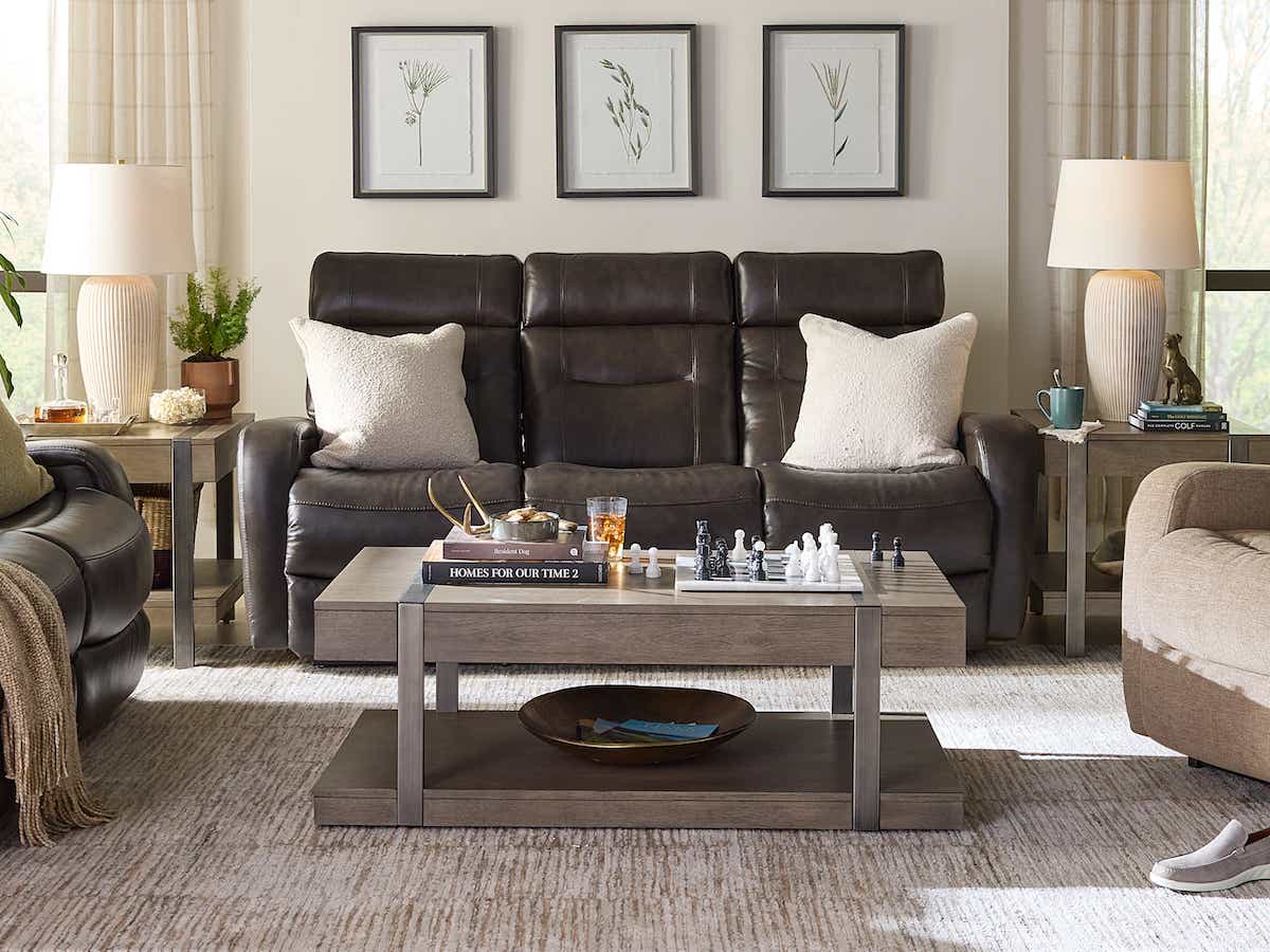 Baron Wall Reclining Sofa w/ Storage Drawer