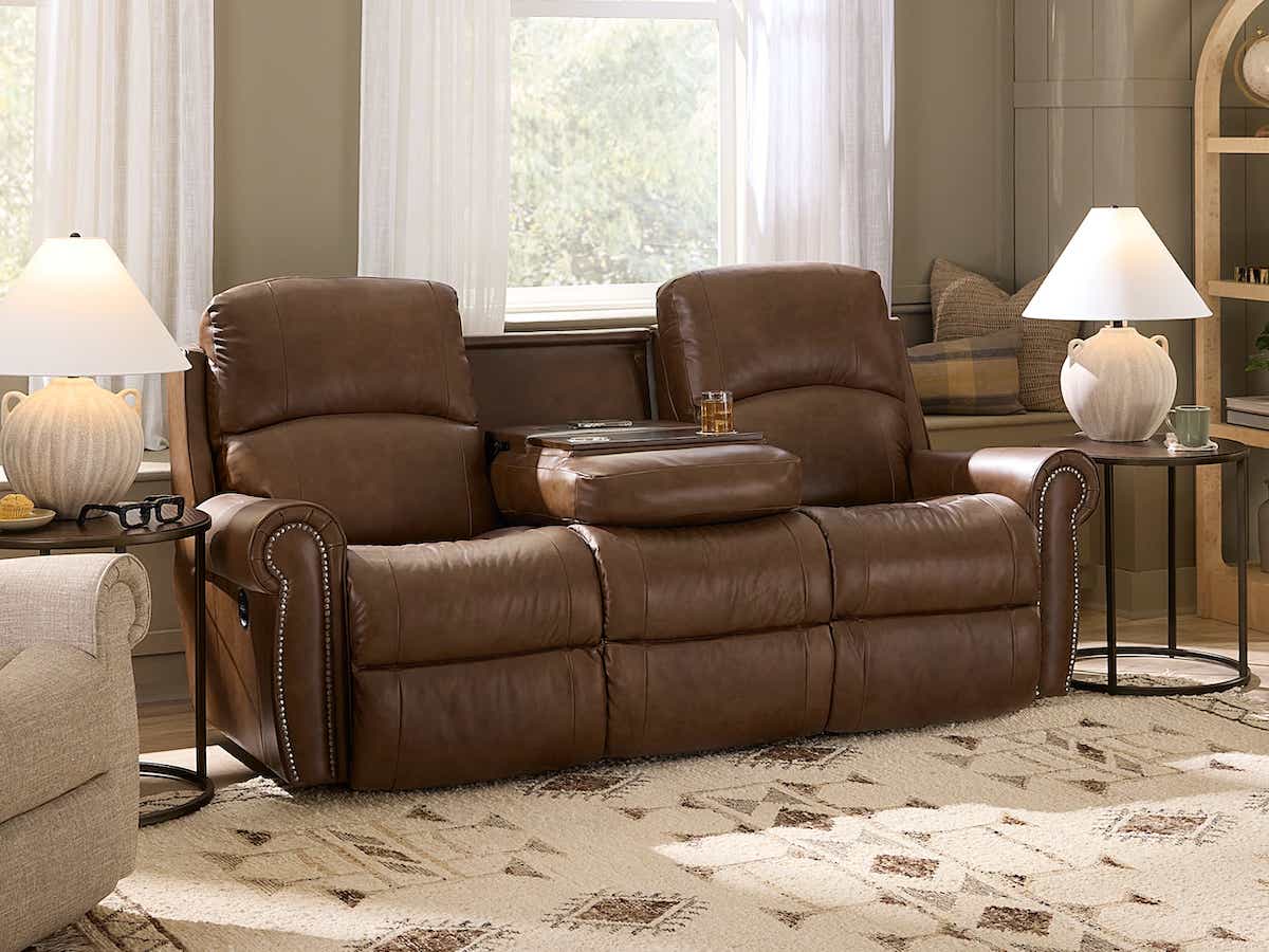 Dutton Reclining Sofa w/ Folding Table