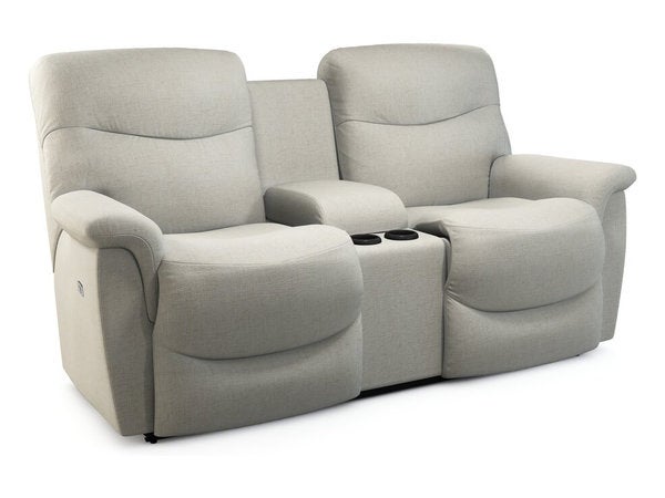 James Power Reclining Loveseat with Headrest & Console
